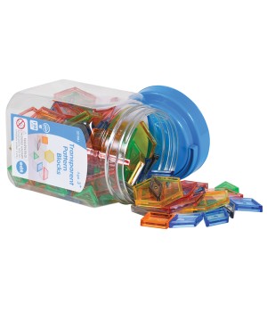 Transparent Pattern Blocks - Mini Jar - Set of 120