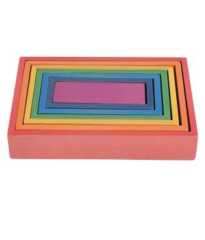 Wooden Rainbow Architect Rectangles - Set of 7