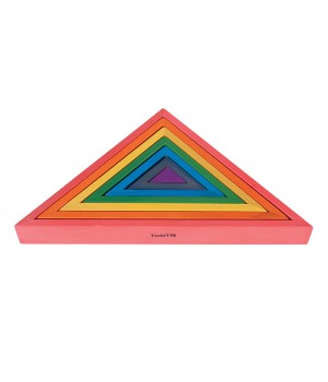 Wooden Rainbow Architect Triangles - Set of 7