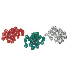 Dot Dice - Red/Green/White - Set of 36