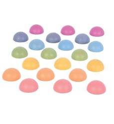 Rainbow Wooden Semispheres - Set of 21