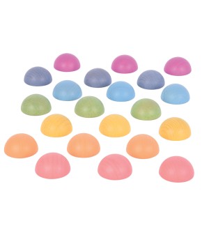 Rainbow Wooden Semispheres - Set of 21