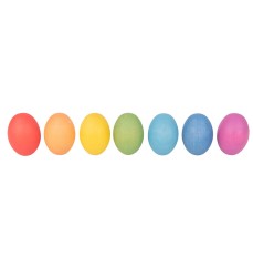 Rainbow Wooden Eggs - Set of 7 Colors
