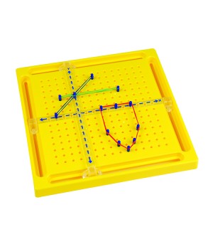 X-Y Coordinate Pegboard - 50 Pegs with Rubber Bands