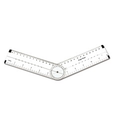 Angle Measurement Ruler - Measure Angles to 360 Degrees and Lines to 12"