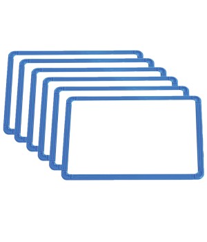 Plastic Framed Metal Whiteboards - Blue - Set of 6