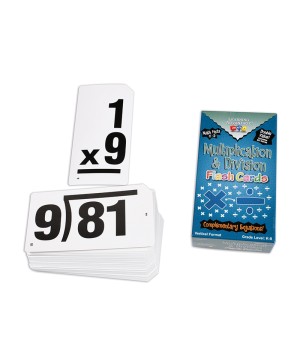 Double-Value Vertical Flash Cards - Multiplication & Division Set - Set of 81
