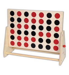Wooden Four in a Row - Jumbo Wooden Frame - 42 Counters - 18" High