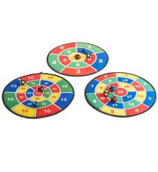 Target Math - 3 Large (17.75") Fabric Dart Boards with 9 Balls Using Hook-and-Loop Fasteners