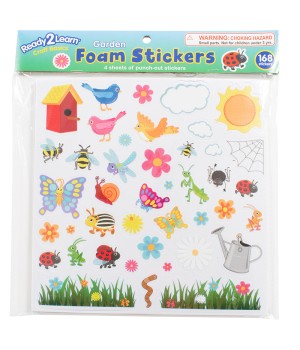 Foam Stickers, Garden, Pack of 168