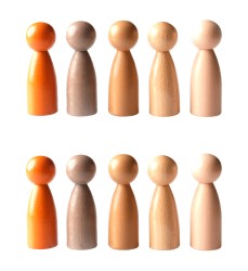 Peg People of the World Wooden People - Set of 10 - Ages 12m+