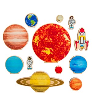 Traveling in Space Wooden Blocks - Set of 12 - Ages 2+