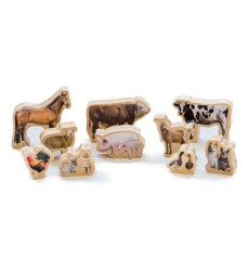 My Farm Animals Wooden Blocks - Set of 10 - Ages 1+