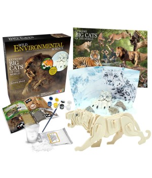 Extreme Big Cats of the World - For Ages 6+ - Create and Customize Models and Dioramas - Study the Most Extreme Animals