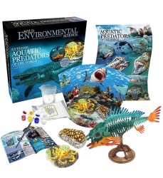 Extreme Aquatic Predators of the World - Ages 6+ - Create and Customize Models and Dioramas - Study Extreme Ocean Animals