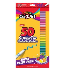 Washable Super Tip Markers Pouch, 50 Count