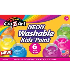 6 COUNT NEON WASHABLE PAINT