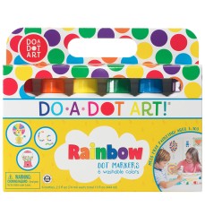 Washable Rainbow Dot Markers, 6 Colors