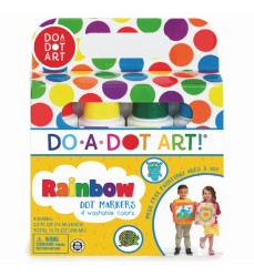 Washable Rainbow Dot Markers, 4 Count