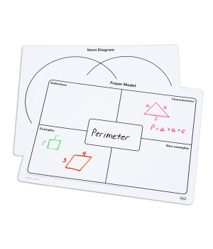 Frayer Model & Venn Diagram Write-On/Wipe-Off Mats, Set of 10