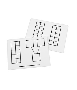 Write-On/Wipe-Off Ten-Frame Mats, Set of 10