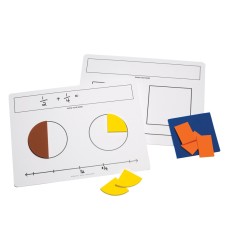 Write-On/Wipe-Off Fraction Mats, Set of 10