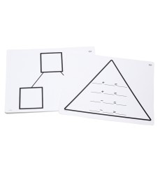 Write-On/Wipe-Off Fact Family Triangle Mats: Addition, Set of 10