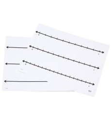 Write-On/Wipe-Off Fraction Number Line Mat, 9"W x 12"L, Pack of 10