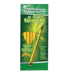 Laddie® Tri-Write Intermediate Size No. 2 Pencils with Eraser, Box of 36