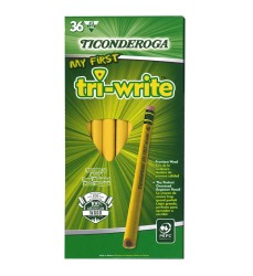 My First Tri-Write Primary Size No. 2 Pencils with Eraser, Box of 36