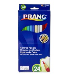 Thick Core Colored Pencils, Assorted Colors, 3.3 mm core, 24 Count