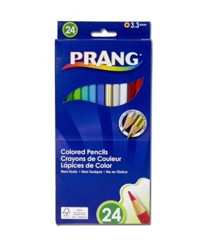 Thick Core Colored Pencils, Assorted Colors, 3.3 mm core, 24 Count