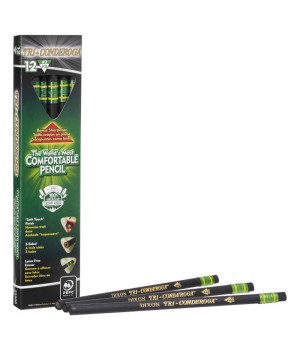 Tri-Conderoga 3-Sided Pencils with Sharpener, Pack of 12