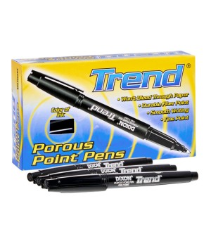 Trend Porous Point Pens, 12 Count, Black