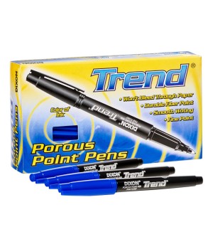 Trend Porous Point Pens, 12 Count, Blue