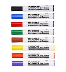 Dry Erase Markers Wedge Tip, 8 Color Set