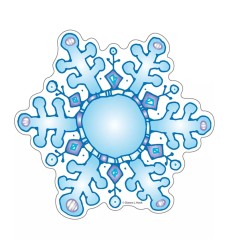 Snowflakes DJ Inkers Cut-Outs, 36 Pieces