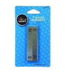Alnico Bar Magnets, 3", N/S Stamped, Pack of 2