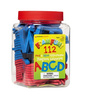 Foam Fun Uppercase Red & Blue Magnet Letters, Set of 112