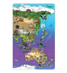 Animal Magnetism® Magnetic Wildlife Map Puzzle: Asia & Australia