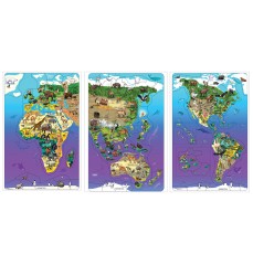 Animal Magnetism® Magnetic Wildlife Map Puzzle Bundle, Set of 3