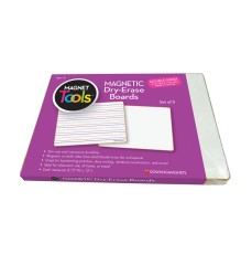 Magnetic Dry-Erase Lined & Blank Board, Set of 5