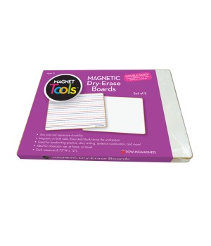 Magnetic Dry-Erase Lined & Blank Board, Set of 5