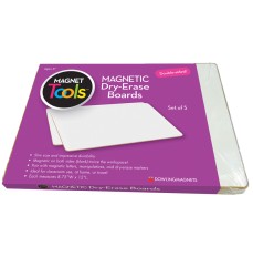 Magnetic Dry Erase Boards, Double-Sided Blank/Blank, Set of 5
