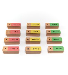 Wooden Multiplication Dominoes