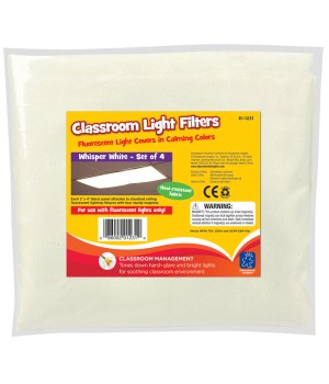 Classroom Light Filters, Whisper White, Set of 4