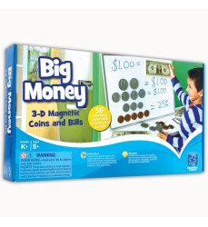 Big Money Magnetic Coins & Bills, Pack of 50