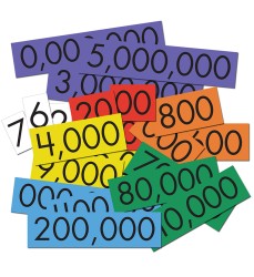 7-Value Whole Numbers Place Value Cards Set, 70 Cards