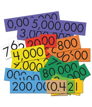 10-Value Decimals to Whole Numbers Place Value Cards Set, Pack of 100