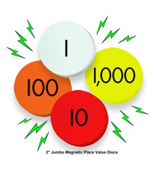 Jumbo Magnetic Place Value Demonstration Discs, 80 Discs